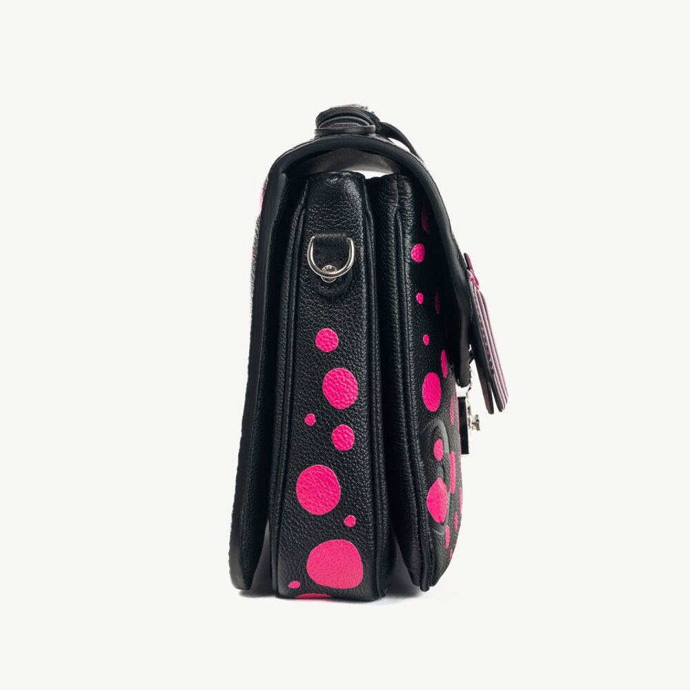 Louis Vuitton x Yayoi Kusama Pochette Metis MM Black & Fuchsia Satchel - Picture 3 of 16